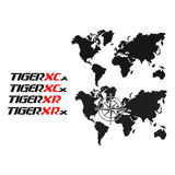 Adesivo Mapa Mundi Para Bau Triumph Tiger 800 Xc  Xcx  Xrx