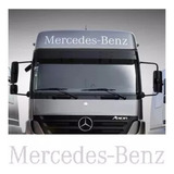 Adesivo Mercedes-benz Cromado Para Quebrassol Testeira Teto
