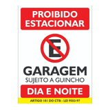 Adesivo Proibido Estacionar Garagem