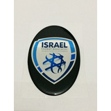 Adesivo Resinado Do Escudo Da Seleção De Israel 9x6 Cm