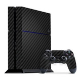Adesivo Skin Pelicula Fibra Carbono P  Playstation 4 Ps4 Fat