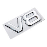 Adesivo V8 Emblema 3d Metal Cromado Carro Turbo Tunning