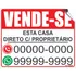 Adesivo Vende-se Tratar Com Proprietário 50x40cm 