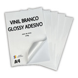 Adesivo Vinil Branco Brilhante Jato De Tinta A4 30 Folhas 