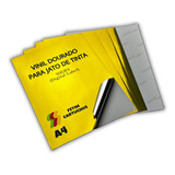 Adesivo Vinil Dourado Brilhante Jato De Tinta A4 30 Folhas 