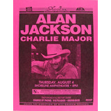 Adesivo Vintage Alan Jackson Concert - Decor 33 Cm X 48 Cm
