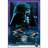 Adesivo Vintage Star Wars 1997 - Pepsi - Decor 33 Cm X 48 Cm