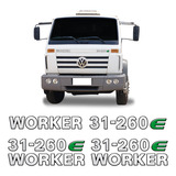 Adesivos 31-260e Worker Emblemas Caminhão Volkswagen Cromado