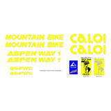 Adesivos Antiga Bicicleta Caloi Aspen Way 1 Amarelo prata