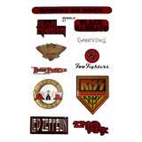 Adesivos Bandas Rock Cartela