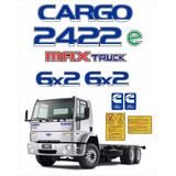 Adesivos Compatível Cargo 2422e Max Truck 6x2 Resinados R638