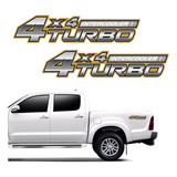 Adesivos Compatível Hilux 4x4 Turbo Intercooler 2006 08 R659 Cor Prata
