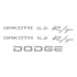 Adesivos Dakota 5.2 R/t Dodge Emblema Lateral/traseiro Prata