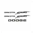Adesivos Dakota Sport Dodge Emblemas Lateral/traseiro Preto