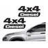 Adesivos Emblema Portas Resinado Preto 4x4 Diesel Fiat Toro