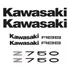 Adesivos Emblemas Compativel Kawasaki Z750 Prata Abs Z750cz