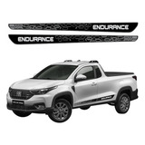 Adesivos Faixa Lateral Para Fiat Strada Endurance 2021 20079 Cor Preto