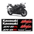 Adesivos Lateral Compatível Kawasaki Zx-6r 2009/2011 Preta Cor Kawasaki Ninja Zx-6r 2009 À 2011 Preta