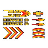 Adesivos Monark Super 10 Amarelo 1983 86   83 84 85 86