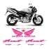 Adesivos Moto Honda Cb600f Hornet Faixa Tanque Rosa/branco