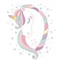 Adesivos Parede Infantil Cabeça Unicornio Estrelas Cilios