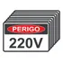 Adesivos Risco Elétrico Perigo 220v Kit Com 10 Unidades