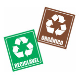 Adesivos Vinil Lixeiras Reciclado E Orgânico Coleta Cores