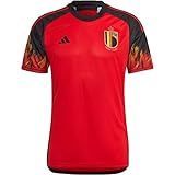 Adidas Beligium Home Camisa De Futebol Masculina Copa Do Mundo 2022, Vermelho/preto, M