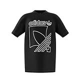 Adidas Originals Camiseta Unissex Com Emblema Juvenil, Preto, Pp