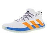 Adidas Tênis Masculino De Handebol Stabil Next Gen, Branco/laranja Pressa/azul Corrida, 7