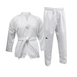 Adidas Unisex Wt Taekwondo Student Dobok Without Stripes Artes Marciais Wtf Adulto Crianças Uniforme, Branco, 170 Cm