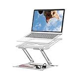 Adjustable Laptop Stand,suturun Aluminum Laptop Computer Stand Rriser&multi-angle Stand With Heat-vent To Elevate Laptop Holder Compatible For Mac,notebook,macbook Pro/air,lenovo,dell More10-17 Laptop