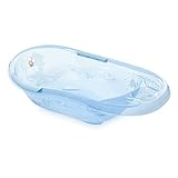 Adoleta Bebê  Banheira Infantil Aconchego 22L Linha Fofura  Translúcido Azul