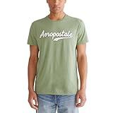Aeropostale Camiseta Masculina De Manga Curta Com Logotipo Escrito, Dry Sage, 3g