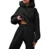 Agasalho Conjunto Moletom Preto Peluciado Blusa Cangur Calça