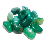 Ágata Verde Rolada Pedra Semi Preciosa Natural Pacote 200gr