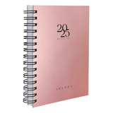 Agenda Capa Dura Cores Spot Metallic Rose E Preto