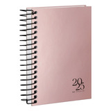 Agenda Mini Capa Dura Rose Gold Spot Metallic