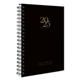 Agenda Planner Semanal Cores Spot Colors Preto Ouro