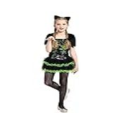Agqt Fantasia De Gato Para Meninas Miss Meow Halloween Cosplay Infantil Carnaval Vestido Com Cauda E Faixa De Cabeça (gato Verde, 4-6t)