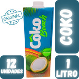 Água De Coco Coko 1 Litro Caixa Com 12 Unidades