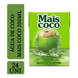 Água De Coco Mais Coco 200ml   24 Unidades