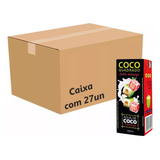Água De Coco Quadrado Morango 200ml Caixa Com 27un