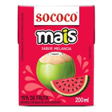 Água De Coco Sococo Mais Melancia 200ml Kit Com 3