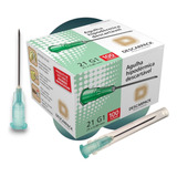 Agulha HiPodérmica Descartável Descarpack 25x0 80 Verde 100u
