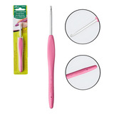 Agulha Para Crochê Clover Amour 3 75mm  Rosa Claro 14cm
