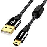 Agvee Pacote Com 2 Cabos Digitais De 3 Metros Para Câmera Ifc-400pcu Usb De Transferência De Arquivos Av Para Saída Av Com Anel Magnético Para Canon Rebel Eos T1i Para T7i, Câmeras Powershot/dslr E