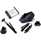 Ahdbt-001+ Carregador Para Go Pro 1 E 2 + Bastão Selfie