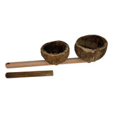 Ai Agogo Duplo De Castanha Natural Lindo Som Aiagag