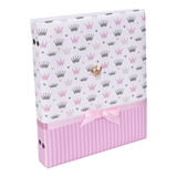 Álbum 200 Fotos 10x15 Luxo Coroa Rosa Bebê Princesa Menina